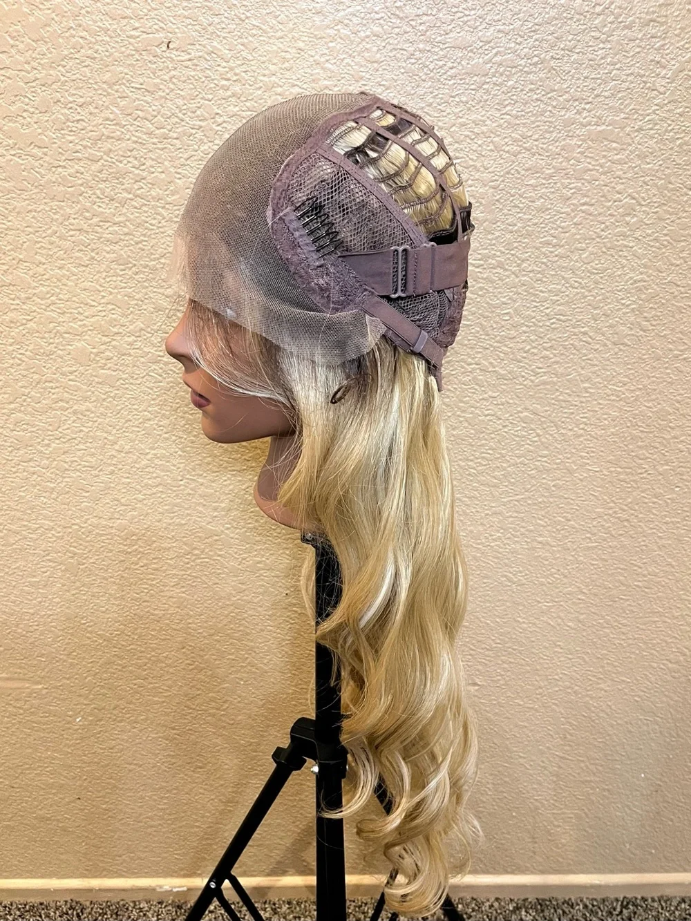 Blonde Long Wavy Lace Front Wig - Natural Blonde
